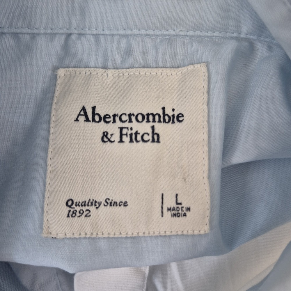 Abercrombie & Fitch Colorblock Shirt Womens Large Oversized Button Up A&F - Picture 3 of 10